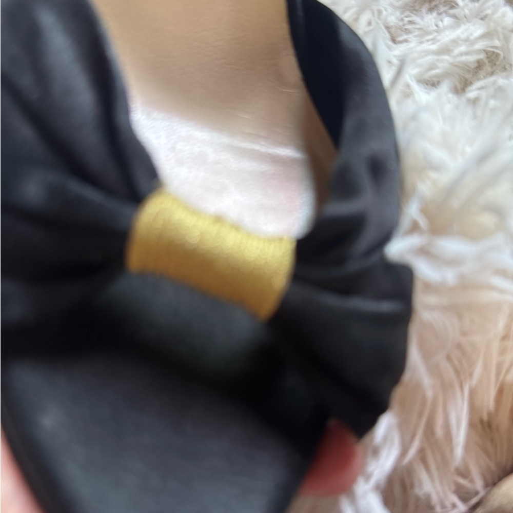 Jimmy Choo Black and Gold Heels - Picture 4 of 8
